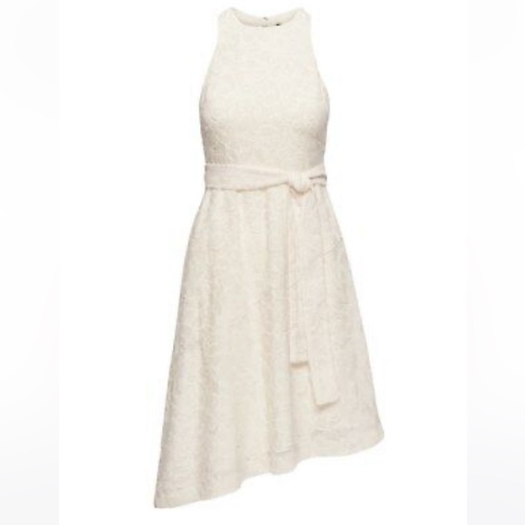 NWT Banana Republic Dress Floral Asymmetrical Fit Flare Wedding Party Texture 2 - Picture 1 of 12